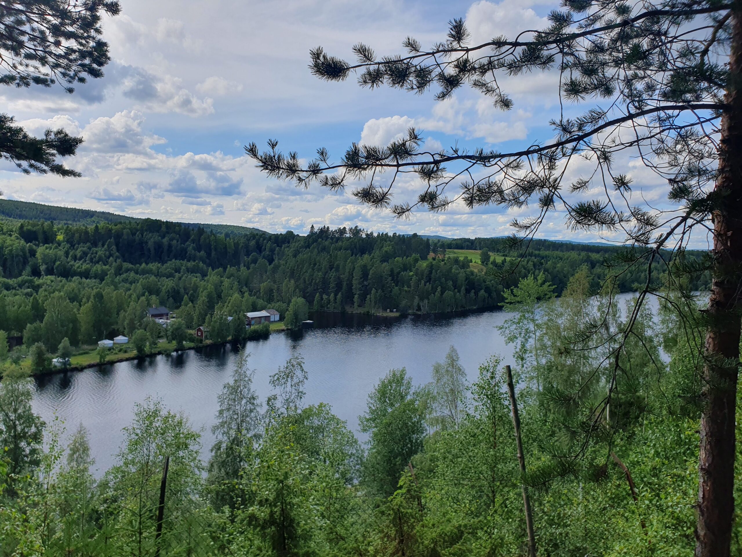 Vy från fest området mot forsås